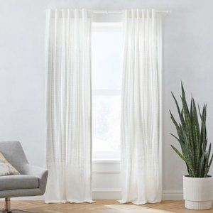 West Elm Echo Print Curtain Gray/Beige 48 X 96 (Pair - 2)